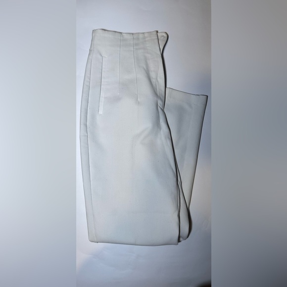 ZARA 3 HIGH-WAISTED PANTS; OYSTER WHITE, TAUPE BROWN & SAND, MEDIUM & 6 - Picture 3 of 8